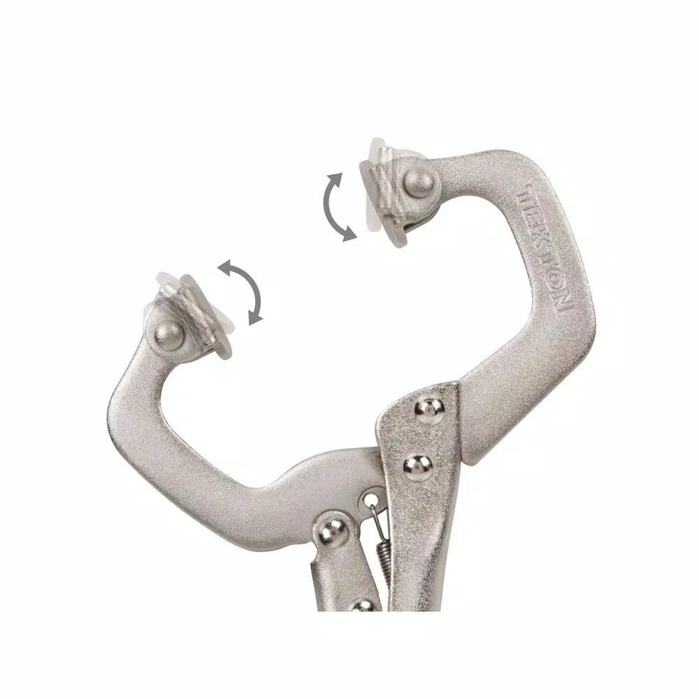 TEKTON 6 in. Swivel Pad Locking C-Clamp