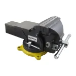 OLYMPIA 6 in. Single-Handed Operation Bench Vise with Swivel Base thumbnail 1