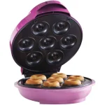 Brentwood Appliances 750W Mini Donut Maker, Nonstick Electric Dessert Maker in Pink thumbnail 1
