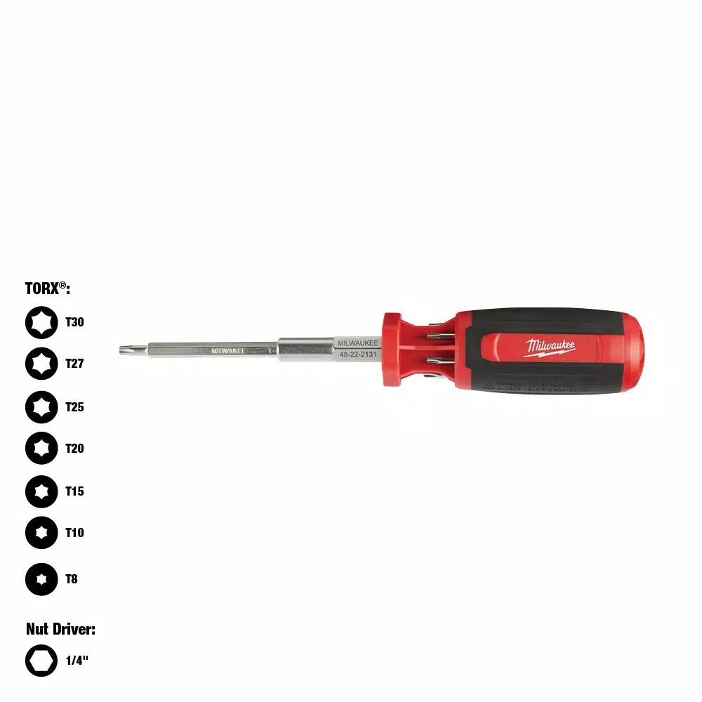 Milwaukee 9-in-1 TORX Key Drive Multi-Bit Screwdriver Set