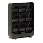 Mind Reader Black Coffee Pod and Condiment Organizer Station with Cup and Lid Storage thumbnail 5
