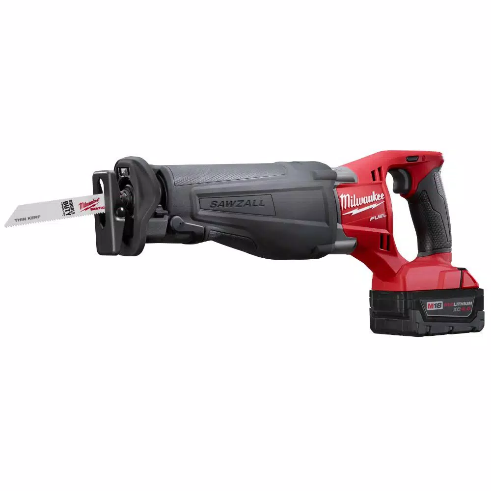 Milwaukee M18 FUEL 18V Brushless Reciprocating Saw Kit with XC 5.0Ah Battery & Carbide AX Blade