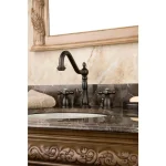 Kingston Brass Victorian 8 in. Widespread 2-Handle Bathroom Faucet, High Arc Spout, Oil Rubbed Bronze thumbnail 2