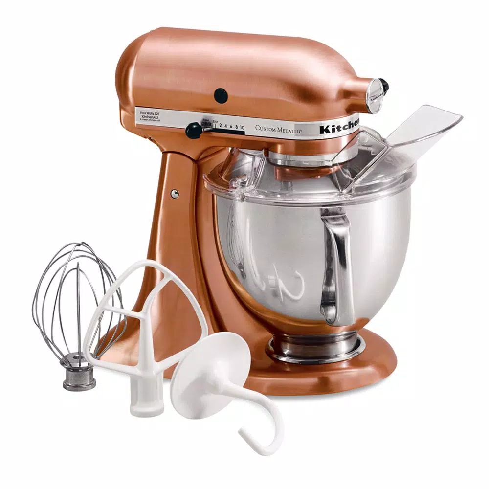 KitchenAid KSM152PSCP Custom Metallic 5 Qt. 10-Speed Stand Mixer - Satin Copper