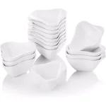 MALACASA 3 in. White Porcelain Ramekins Set of 16, Ceramic Souffle Dishes and Serving Bowls thumbnail 1