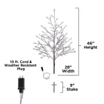 Alpine Corporation 58 in. Frosty Christmas Snowflake Tree with 120 Cool White LED Lights thumbnail 2