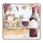 Certified International Tuscan Breeze 12.5 in. Stoneware Square Platter, Multi-Colored thumbnail 1