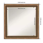Amanti Art Manhattan 24 in. Square Bronze Wood Framed Beveled Edge Bathroom Vanity Mirror thumbnail 5