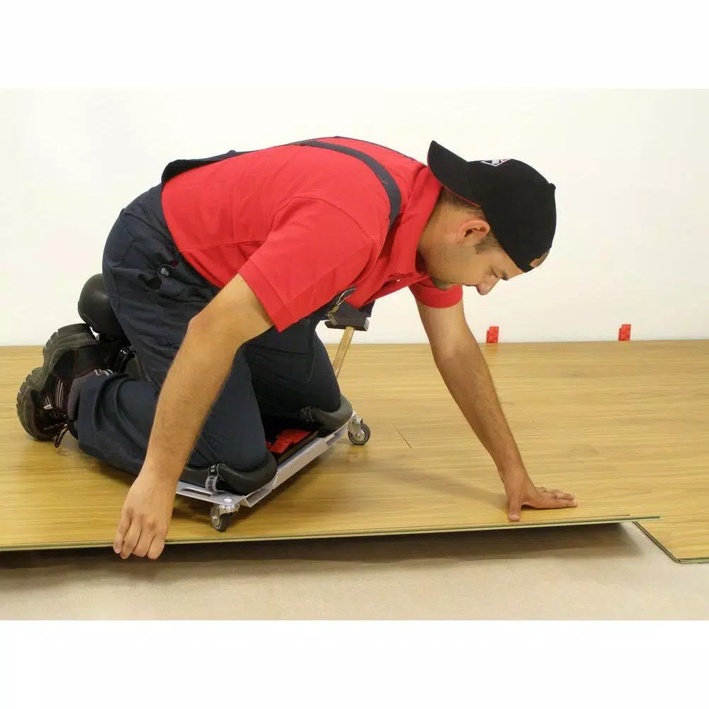Rubi SR1 Ergonomic Kneeling Work Seat with Air Professional Knee Pads and Aluminum Frame