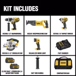 DEWALT 20V MAX Cordless 5-Tool Combo Kit with (2) 3.0 Ah Batteries and Charger thumbnail 2