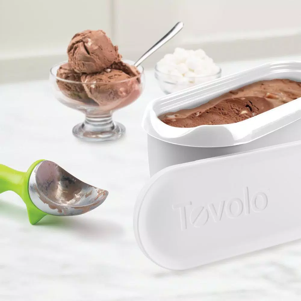 Tovolo Glide-A-Scoop 1.5 Qt. Ice Cream Tub, Insulated Airtight Reusable Freezer Container with Non-Slip Base