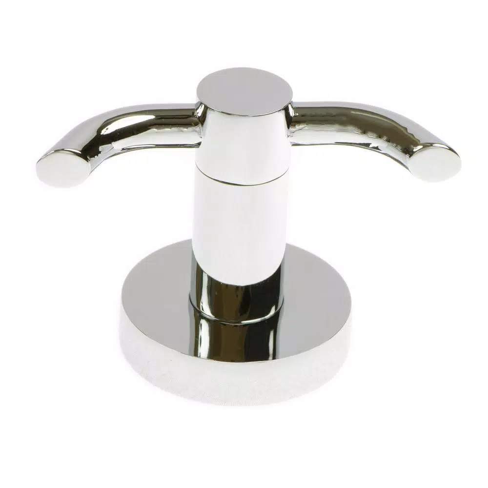 Italia Venezia Double Robe Hook in Polished Chrome, Solid Stainless Steel
