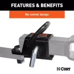 CURT Bolt-On ATV Tongue Adapter with 2" Receiver thumbnail 5