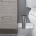 Bath Bliss Chrome Toilet Brush and Holder Set with Stainless Steel Canister thumbnail 3