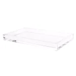 Lavish Home Minimalist Clear Acrylic Catch-All Decorative Tray, Rectangular Valet Tray thumbnail 1