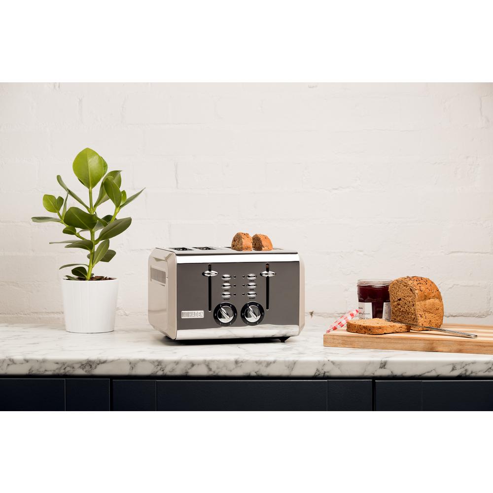 Haden Cotswold 4-Slice Wide Slot Retro Toaster, 1500W, Putty