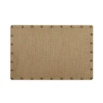 Unbranded Burlap Covered Cork Memo Board with Antique Bronze Nailhead Trim, 24 x 36 in. thumbnail 1