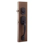 Copper Creek Heritage Black Door Handleset with Waverlie Lever Trim thumbnail 2