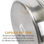 Gas One 32 Qt. Stainless Steel Brew Kettle Set with Tri-Ply Aluminum Bottom and Spigot thumbnail 3