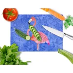Caroline's Treasures Flamingo Tempered Glass Large Cutting Board - Colorful Coastal Decorative Chopping Board thumbnail 2