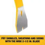 DEWALT 18 in. Precision Pry Bar with Claw and 2.5 in. Blade for Shingles, Sheathing, and Siding thumbnail 7
