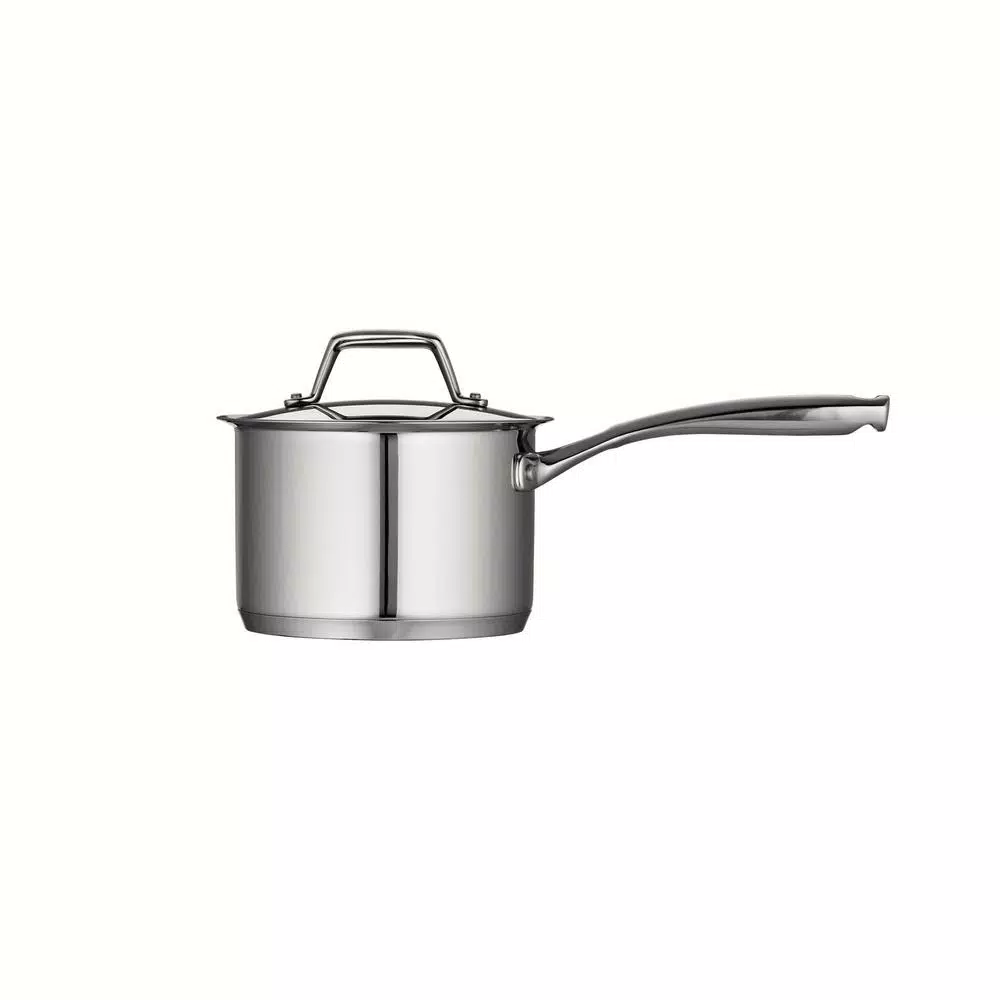 Tramontina Gourmet Prima 2 Qt. Stainless Steel Sauce Pan with Lid, Tri-Ply Base, Induction Compatible