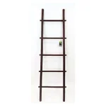 MGP 5 ft. Solid Bamboo 5-Bar Ladder Towel Rack - Natural Sand Finish thumbnail 1