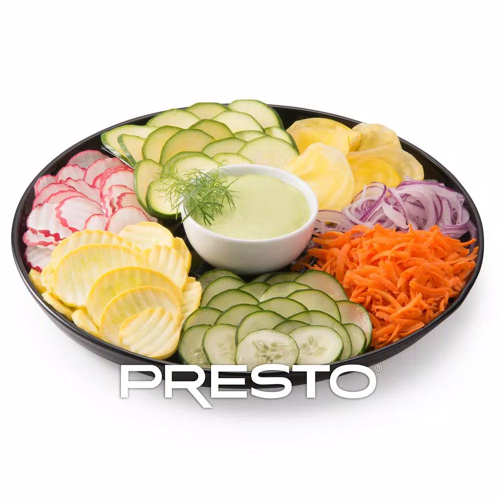 Presto Saladshooter Professional 114W Electric Food Slicer and Shredder, Black