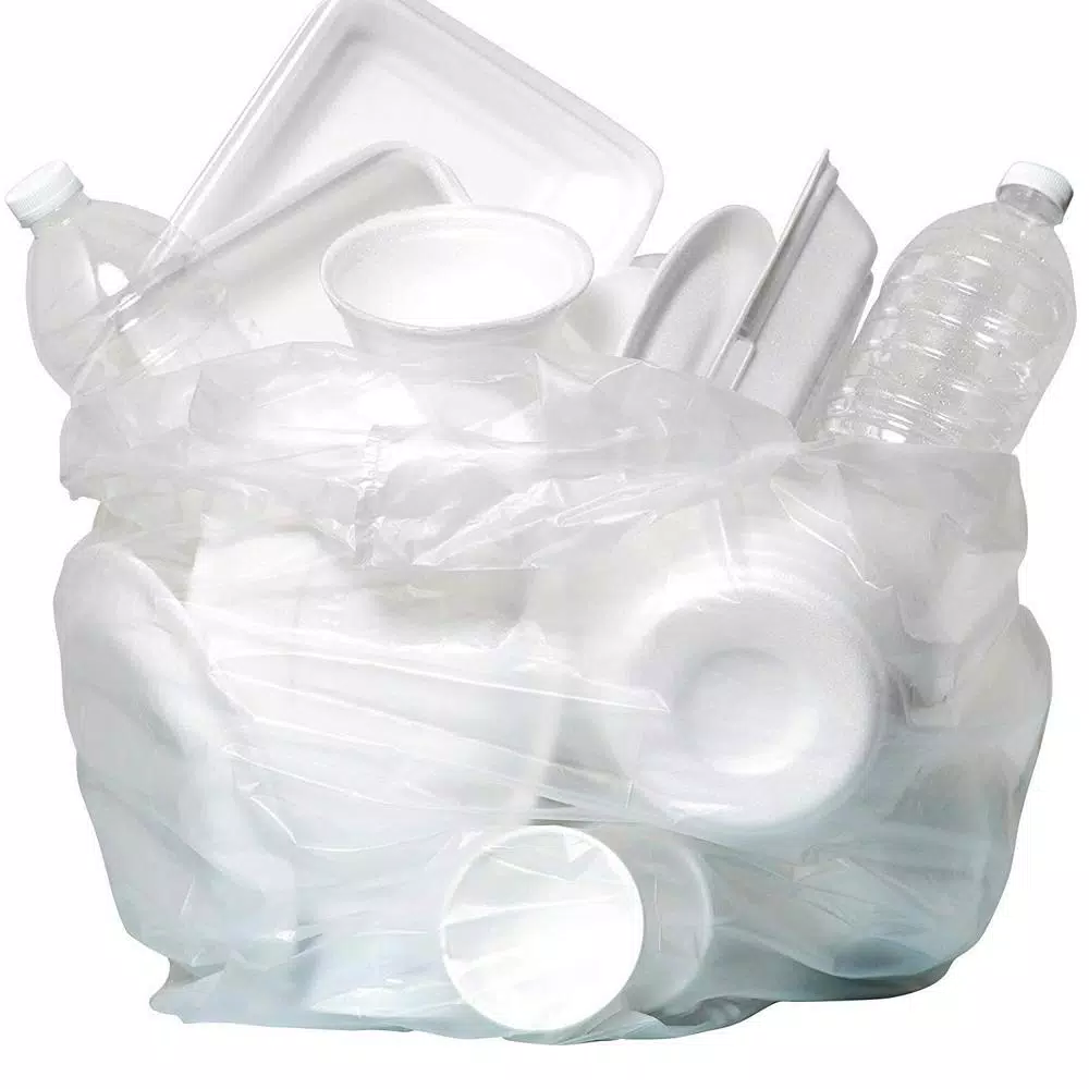 Unbranded Clear Source Reduction SCR Trash Bags, 20-30 Gallon, Clear, 500 Count
