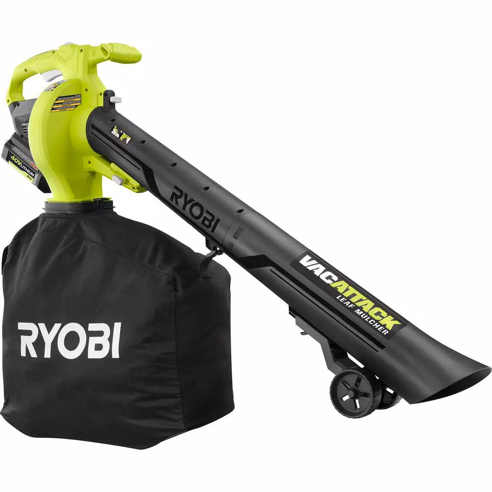 RYOBI 40V VAC ATTACK Cordless Leaf Vacuum and Mulcher, Tool Only