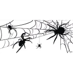My Door Decor 7 ft. x 16 ft. Spiders Halloween Garage Door Banner Mural thumbnail 1