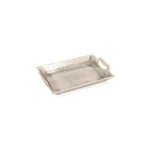 IMAX Lindi Silver Aluminum Trays, Set of 3, Rectangular Metal Decorative Trays thumbnail 4