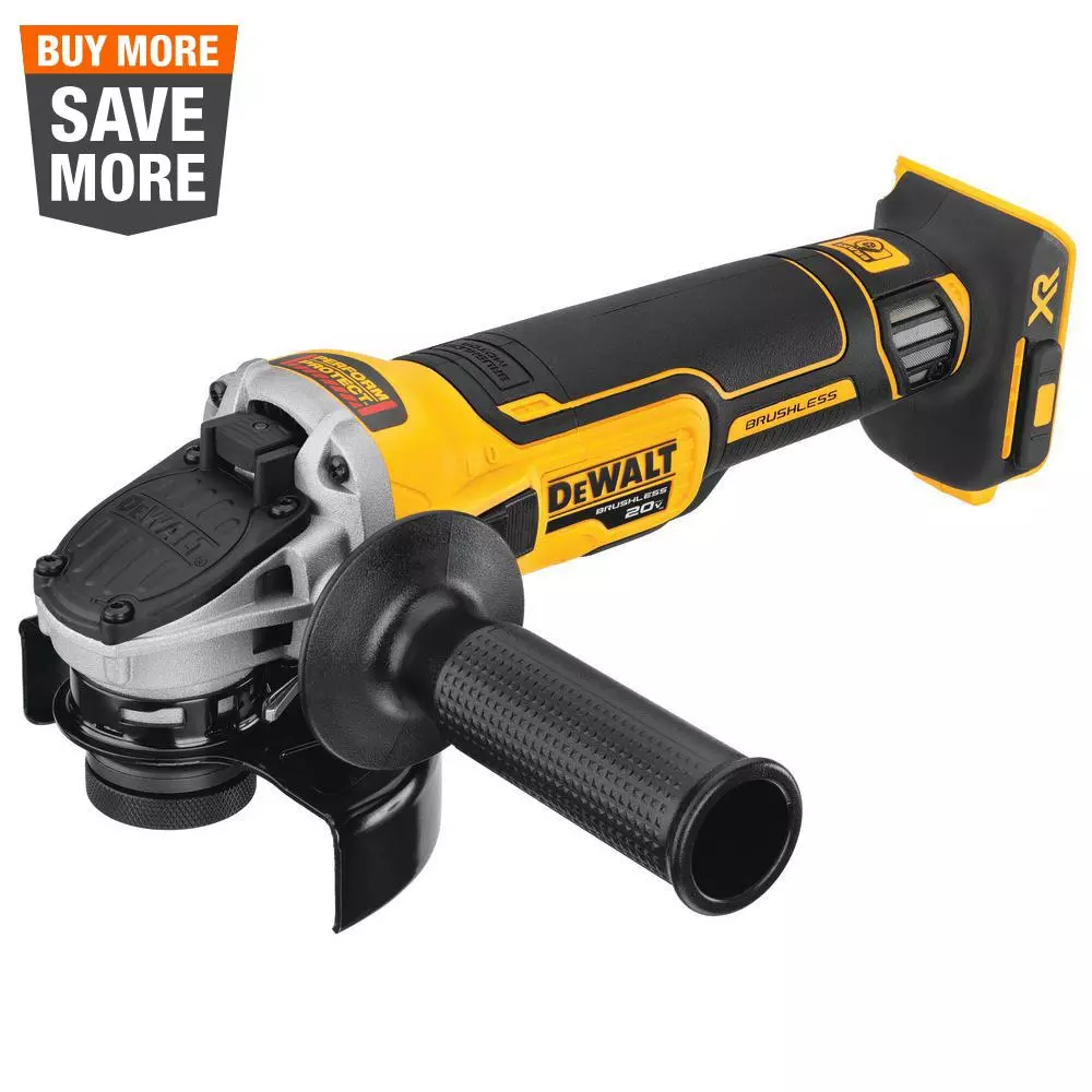 DEWALT 20V MAX XR Cordless Brushless 4-1/2 in. Small Angle Grinder with Kickback Brake (Tool-Only)