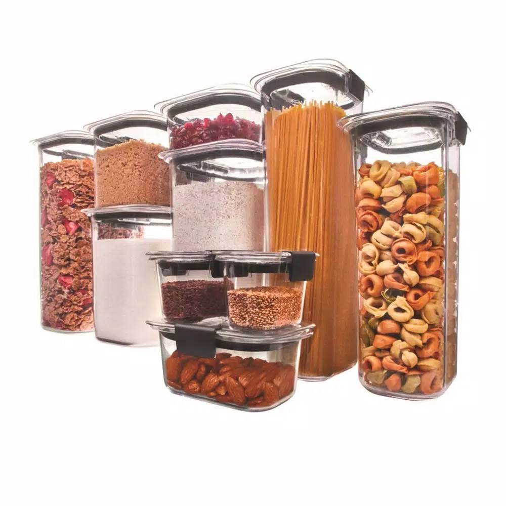 Rubbermaid Brilliance 10-Piece Food Storage Container Set, BPA-Free Plastic, Leak-Proof
