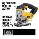DEWALT 20V MAX Cordless Jig Saw Kit with 3.0 Ah Lithium-Ion Battery thumbnail 4