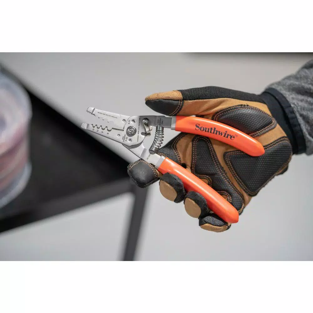 Southwire 6-12 AWG Ergo Wire Stripper, Stainless Steel with Comfort Grip