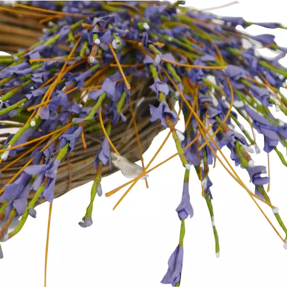 Unbranded 19.7 in. Lavender-Inspired Purple Dried Flower Wreath, Cottage Style