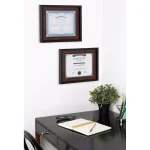 DesignOvation LeMans 8.5 x 11 in. Black and Walnut Brown Document Picture Frame Set, Set of 4 thumbnail 6