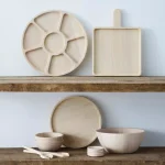 Noritake Hammock Wood 16 in. Divided Serving Dish, Blonde Natural Wood thumbnail 4