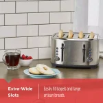 BLACK+DECKER 4-Slice Stainless Steel Extra-Wide Slot Toaster with Crumb Tray thumbnail 7