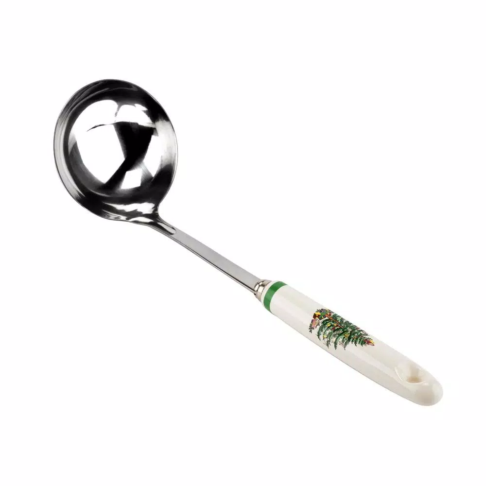 Spode Christmas Tree Stainless Steel Ladle with Ceramic Handle