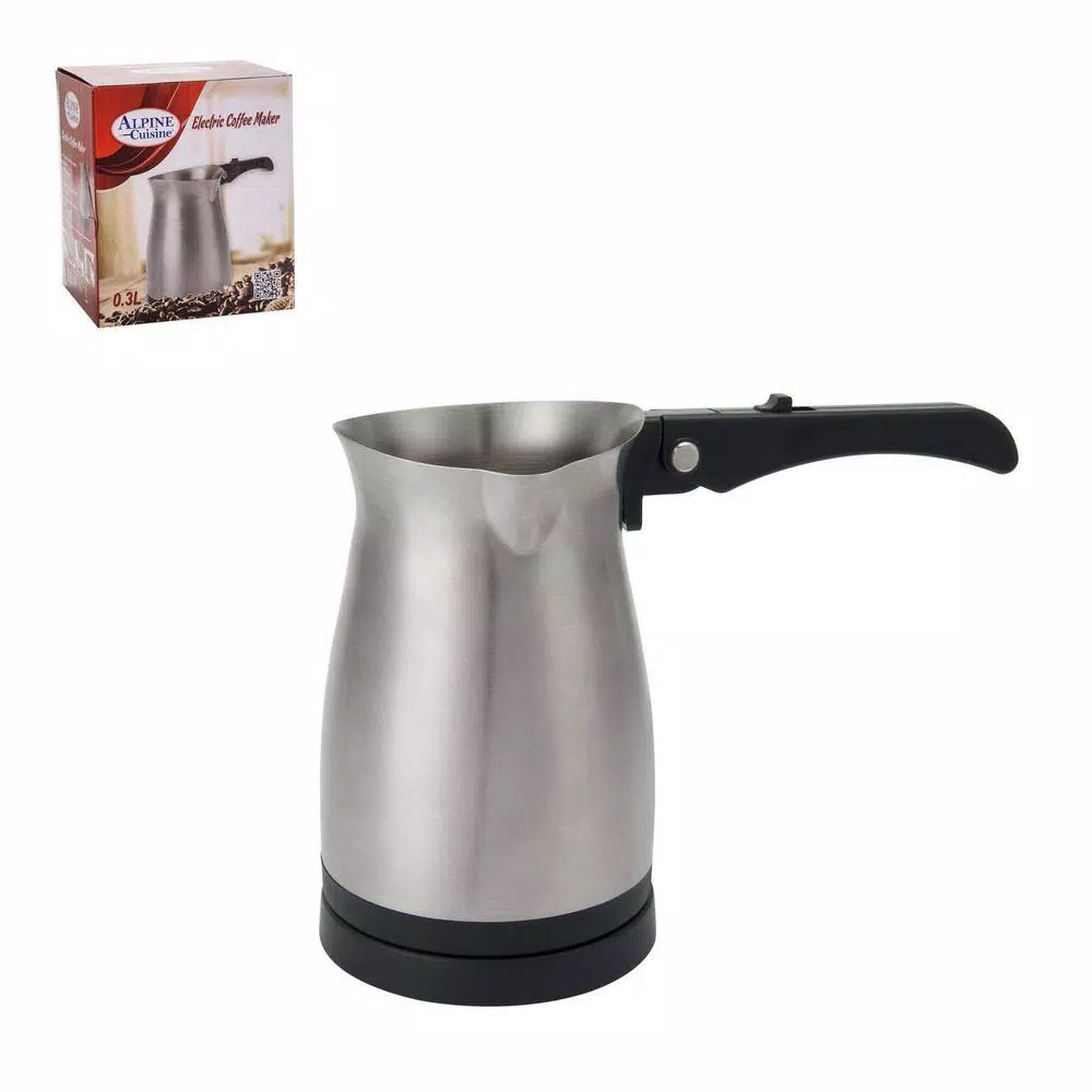 LavoHome 2-in-1 Stainless Steel Turkish Coffee Maker and Milk Warmer Kettle, Travel Size with Folding Handle