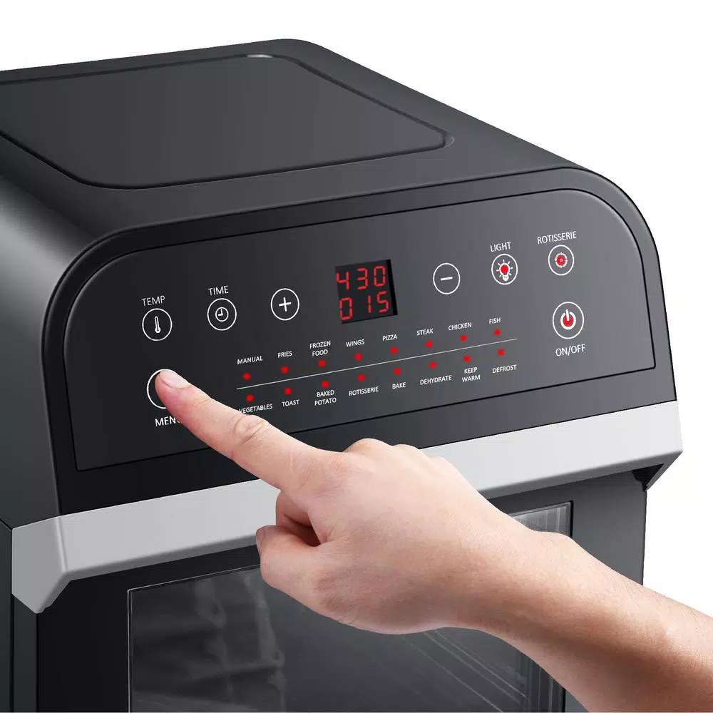 GoWISE USA Gowise 12.7 Qt. Air Fryer Oven with Rotisserie, 15 Presets, and 10 Accessories