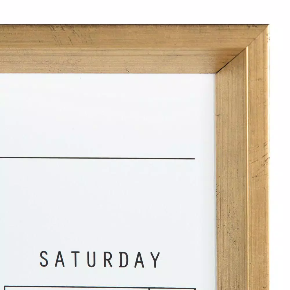 DesignOvation Calter Modern Framed Magnetic Dry Erase Monthly Calendar Wall Organizer