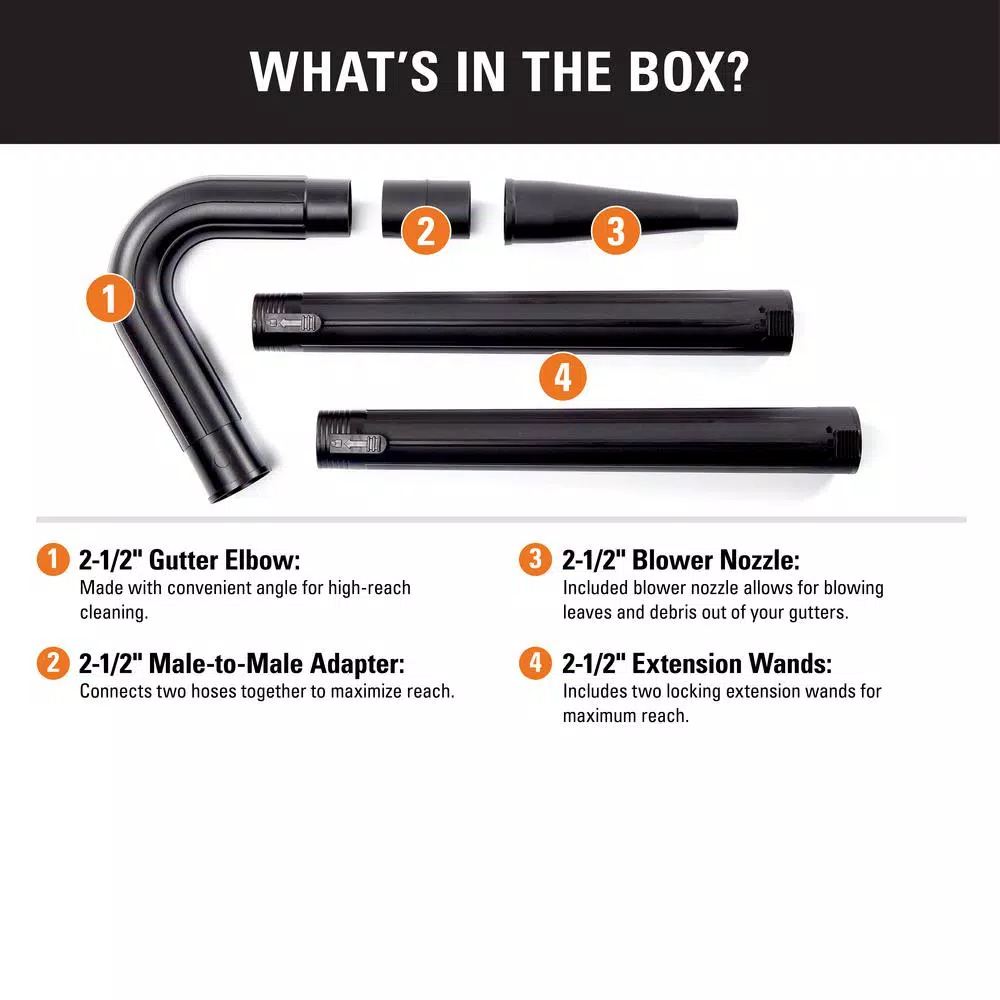 RIDGID 2-1/2 in. Gutter Cleaning Accessory Kit for Wet/Dry Shop Vacuums