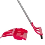 WISP 3-Piece Red Broom and Dustpan Set with 90-Degree Angle, Telescoping Handle, and Bristle Seal Technology thumbnail 1