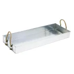 Achla Designs Galvanized Steel Serving Tray with Rope Handles, 28.25 in. x 10.25 in. thumbnail 1