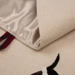 Glitzhome 48 in. Dachshund Embroidered Fabric Christmas Tree Skirt with Red Plaid Edge thumbnail 7