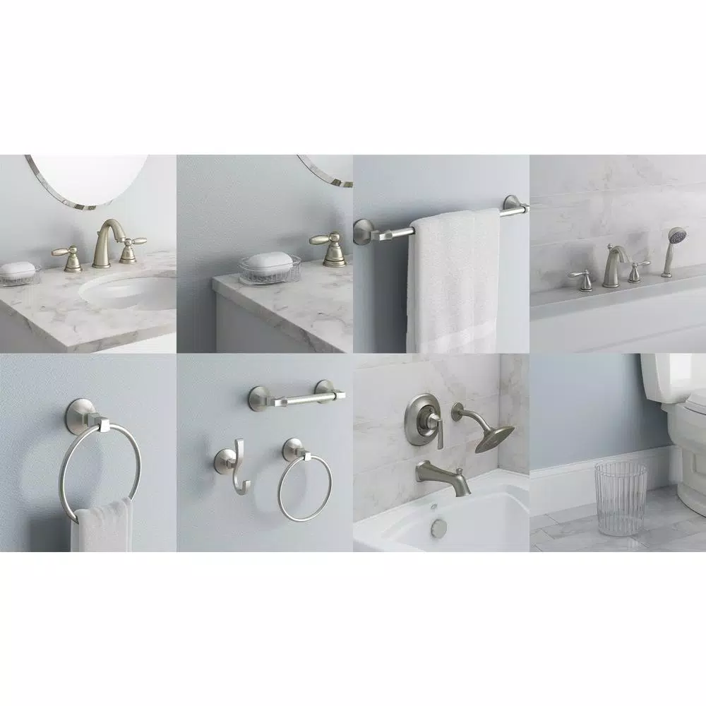 Delta Mandara 3-Piece Bath Hardware Set, SpotShield Brushed Nickel