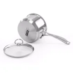 Chantal Induction 21 Steel 2 Qt. Stainless Steel Saucepan with Glass Lid, Brushed Finish thumbnail 4